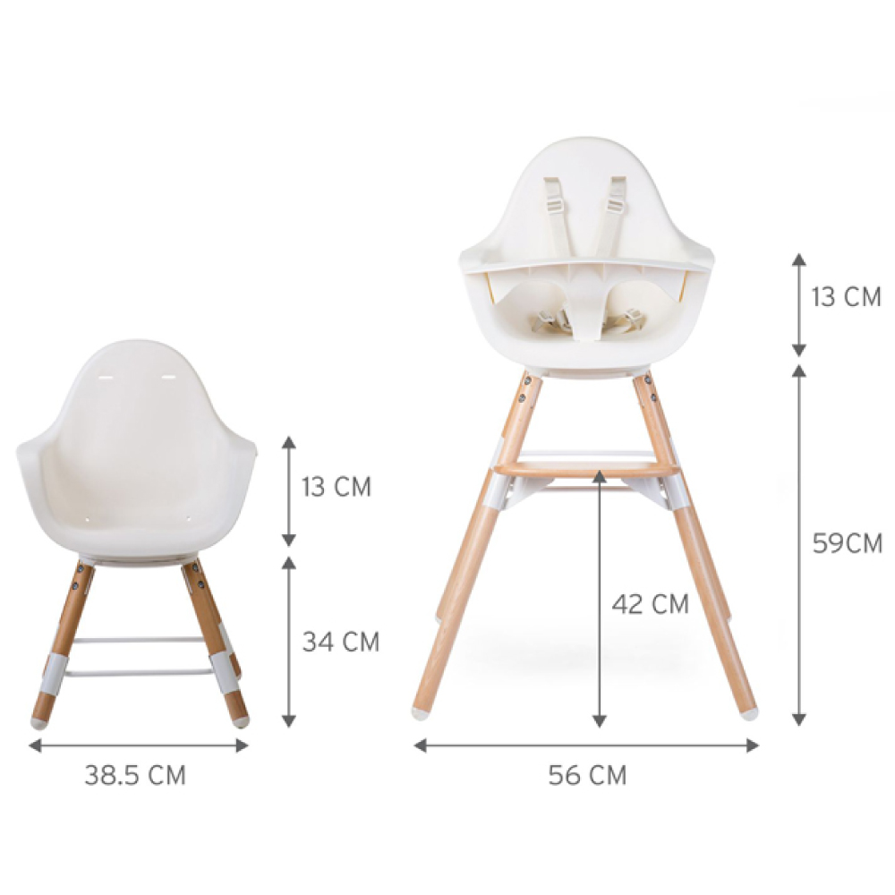 Scaun de masa reglabil in inaltime Childhome Evolu One.80 naturalalb - 1 | YEO