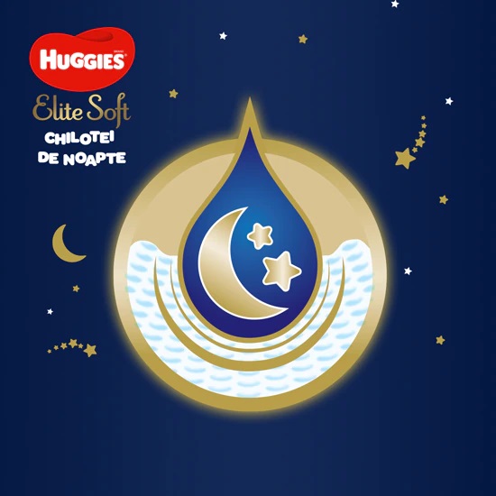 Scutece-chilotel de noapte Huggies Elite Soft Pants Overnight  marimea 5, 17 buc, 12-17 kg - 1 | YEO