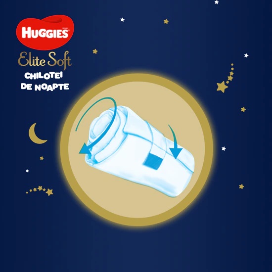 Scutece-chilotel de noapte Huggies Elite Soft Pants Overnight marimea 3, 23 buc, 6-11 kg - 1 | YEO