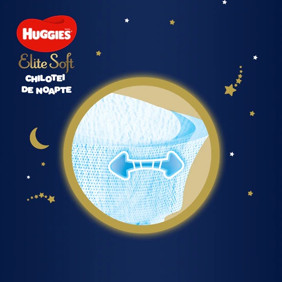 Scutece-chilotel de noapte Huggies Elite Soft Pants Overnight marimea 6, 16 buc, 15-25 kg - 2 | YEO