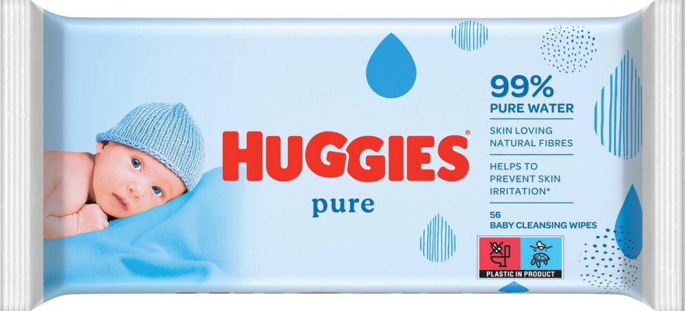 Servetele umede Huggies Pure 56 buc - 1