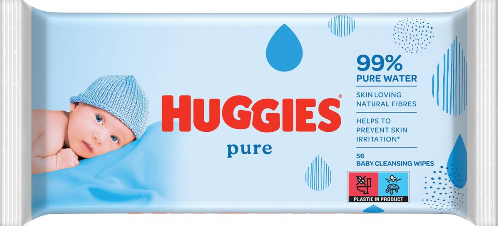 Set 10 x Servetele umede Huggies Pure 56 buc - 1 | YEO