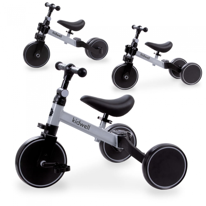 Tricicleta cu pedale 3 in 1 Kidwell Pico Gray copii imagine noua responsabilitatesociala.ro