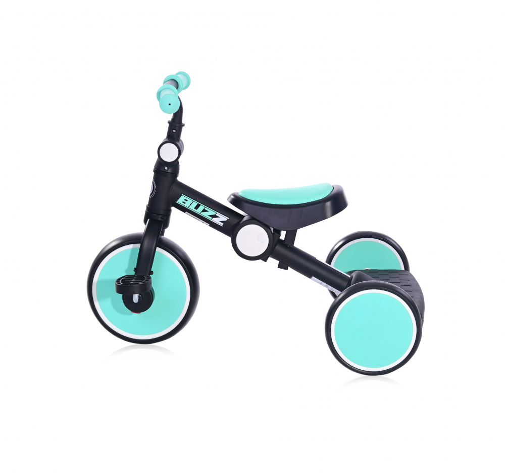 Tricicleta pentru copii Buzz complet pliabila black turquoise