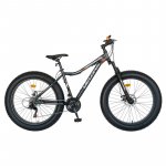 Bicicleta Fat-Bike Wolf 26 inch Velors V26/05D cadru gri cu portocaliu
