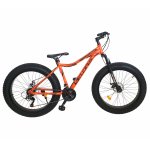 Bicicleta Fat-Bike Wolf 26 inch Velors V26/05D cadru portocaliu cu negru
