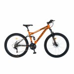 Bicicleta MTB-HT 27.5 inch Velors V27/60D portocaliu cu design negru
