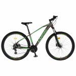 Bicicleta MTB-HT schimbator Shimano Altus 24 viteze 29 inch Carpat C29/59AH negru cu portocaliu verde