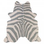 Covor bumbac 145x160 cm Zebra gri Childhome