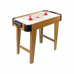Joc masa de Air Hockey din lemn pentru copii 73x38x62 cm LeanToys 9449