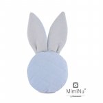 Jucarie din catifea matlasata Mini Bunny Blue MimiNu