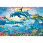 Puzzle 1500 familia de delfini Trefl