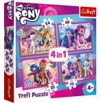 Puzzle 4 in 1 my litttle pony poneii colorati Trefl
