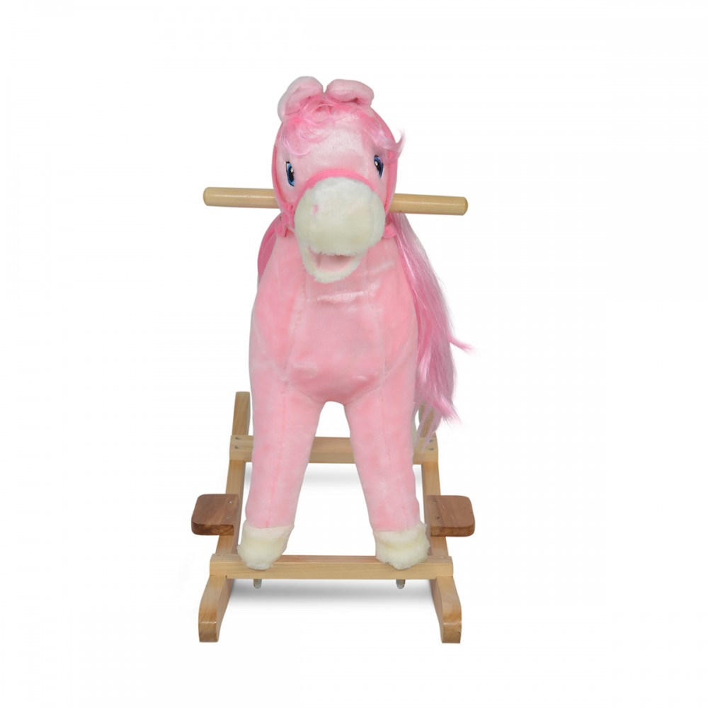 Balansoar calut Moni din plus pentru copii Pink Horse - 1 | YEO