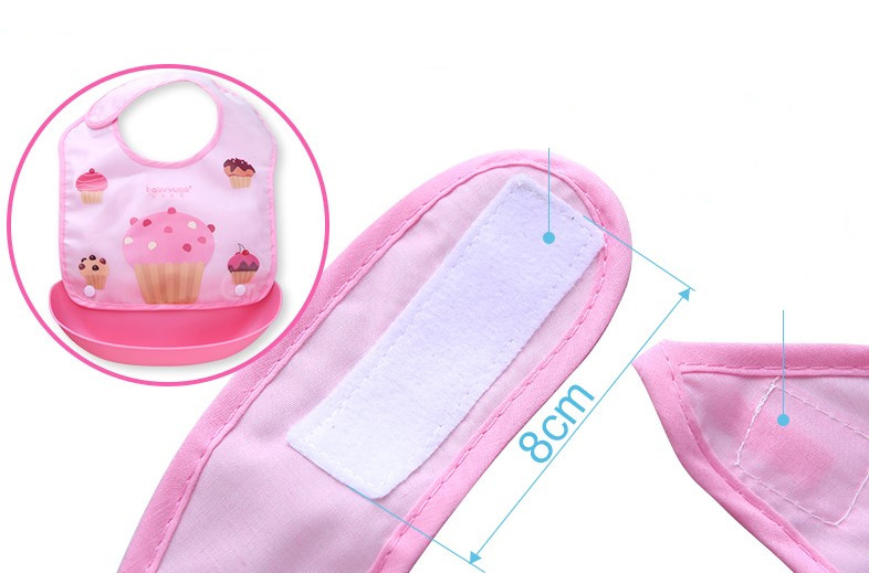 Baveta impermeabila cu buzunar Cupcake Pink - 1 | YEO