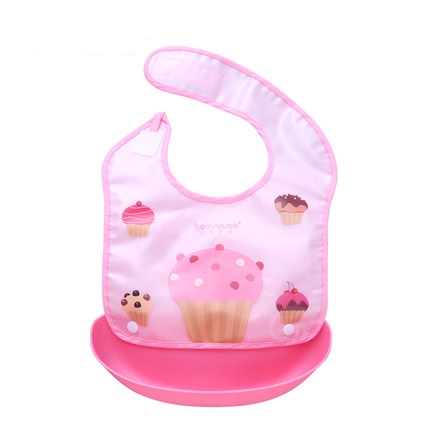 Baveta impermeabila cu buzunar Cupcake Pink - 2 | YEO