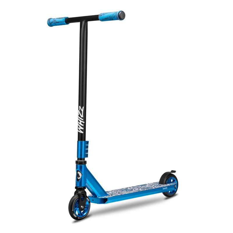 Trotineta Whizz pentru acrobatii rulmenti ABEC-9 sistemul de compresie IHC 9 20 - 100 kg albastru
