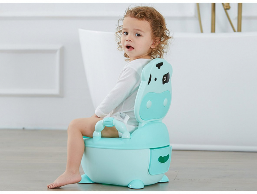 Olita educationala cu manere Little Mom Cow Potty Mint - 2 | YEO