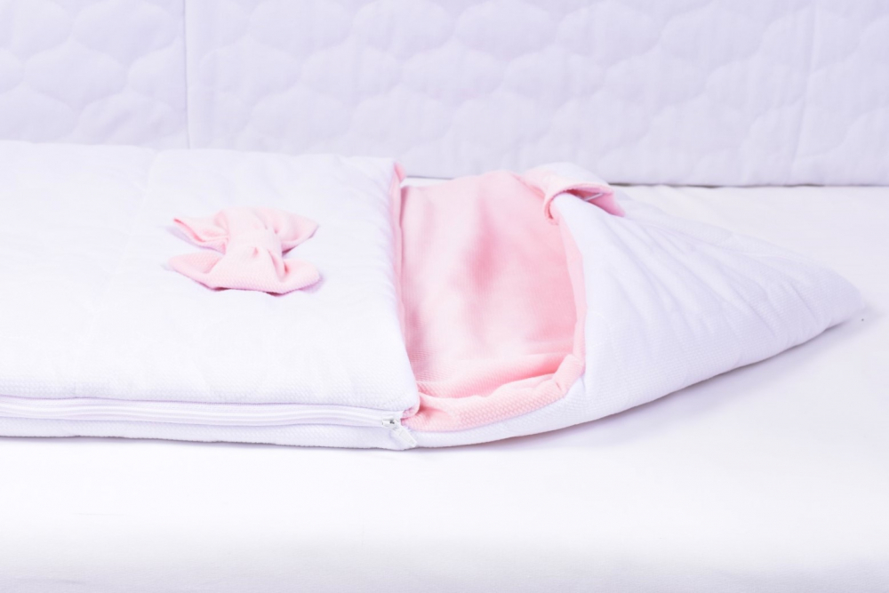 Saculet de dormit gros velvet alb si roz 80×45 cm tog 2,5 (25 imagine 2022 protejamcopilaria.ro