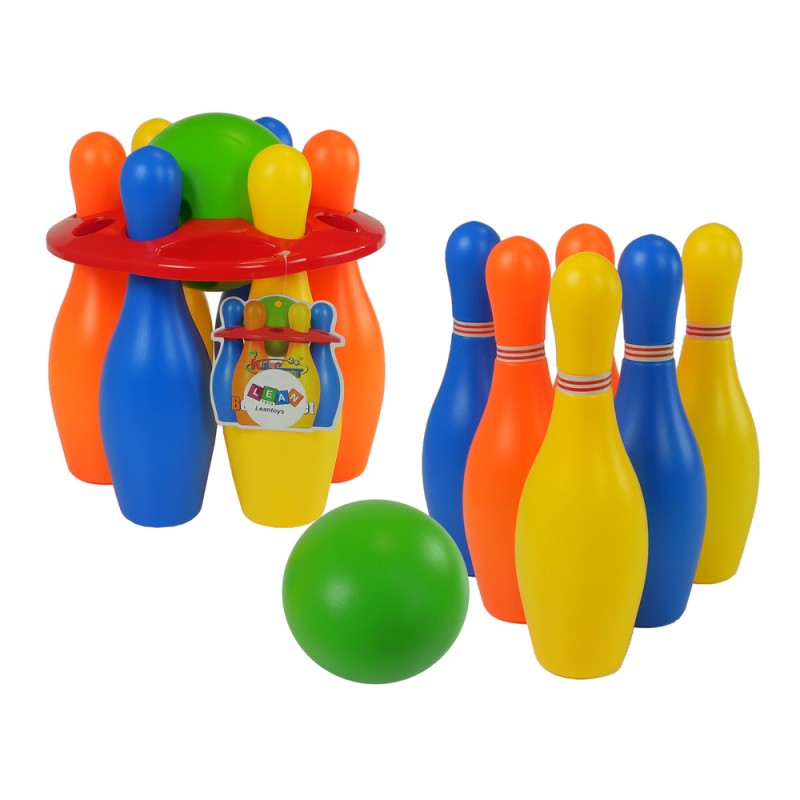 Set bowling pentru copii 6 popice 26 cm LeanToys - 2
