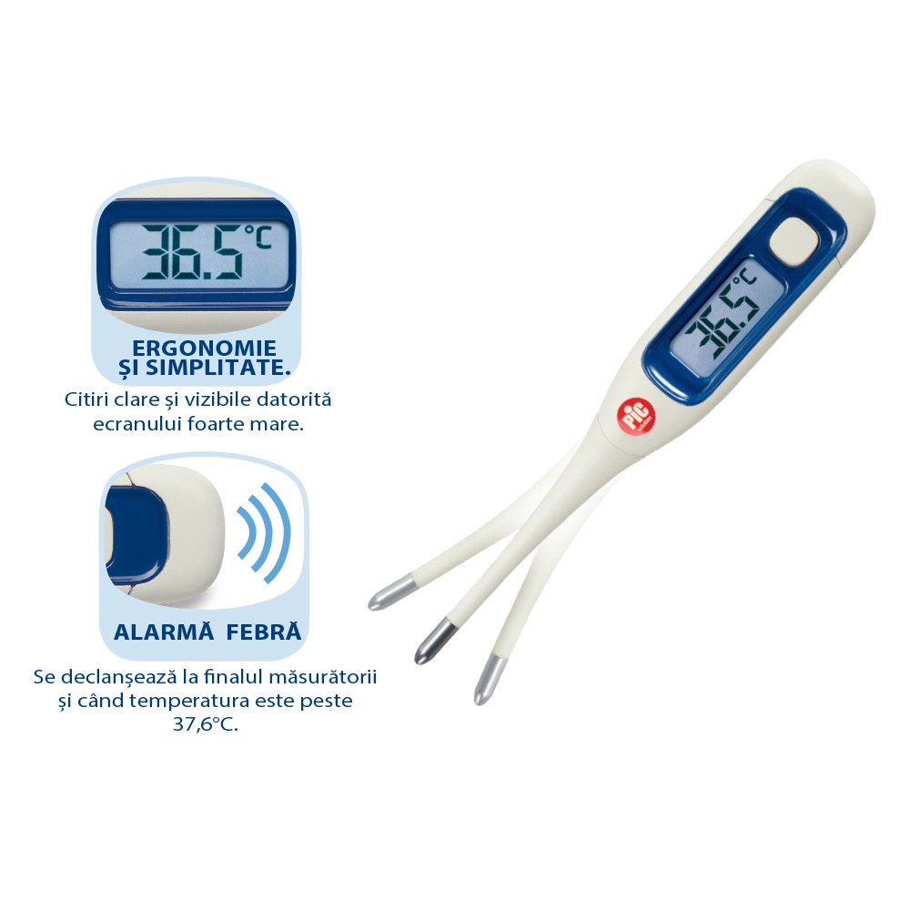 Termometru digital cu varf flexibil VedoClear PiC Solution Igiena Si Ingrijire