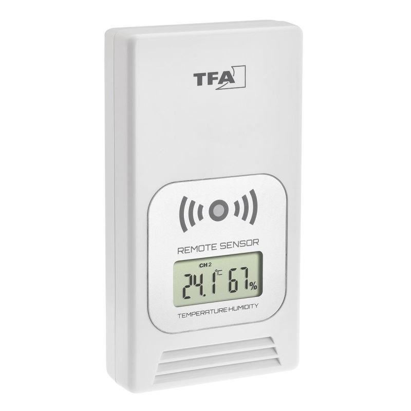 Transmitator wireless digital pentru temperatura si umiditate afisaj LCD alb Afisaj