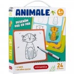 Joc educativ animale desenam pas cu pas 24 piese Mimorello