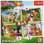Puzzle 4 in 1 Masha si ursul in padure Trefl