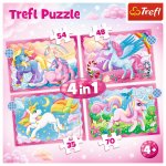 Puzzle 4 in 1 patrula unicorni si magie Trefl