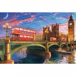 Puzzle din lemn 500+1 obiectivele turistice din Londra Trefl