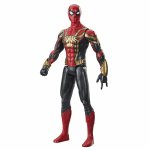 Spiderman figurina costum rosu negru si auriu 30 cm