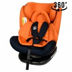 Scaun Auto Tweety Orange cu Isofix rotativ 360 grade 0-36 kg baza neagra