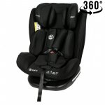 Scaun auto Tweety BlackJeans cu isofix rotativ 360 grade Buf Boof 0-36 kg baza neagra