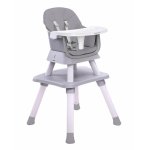 Scaun de masa 6 in 1 KikkaBoo Eat N Play Grey