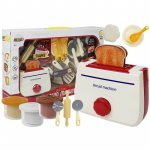 Set tacamuri si ustensile de bucatarie pentru copii cu prajitor de paine LeanToys