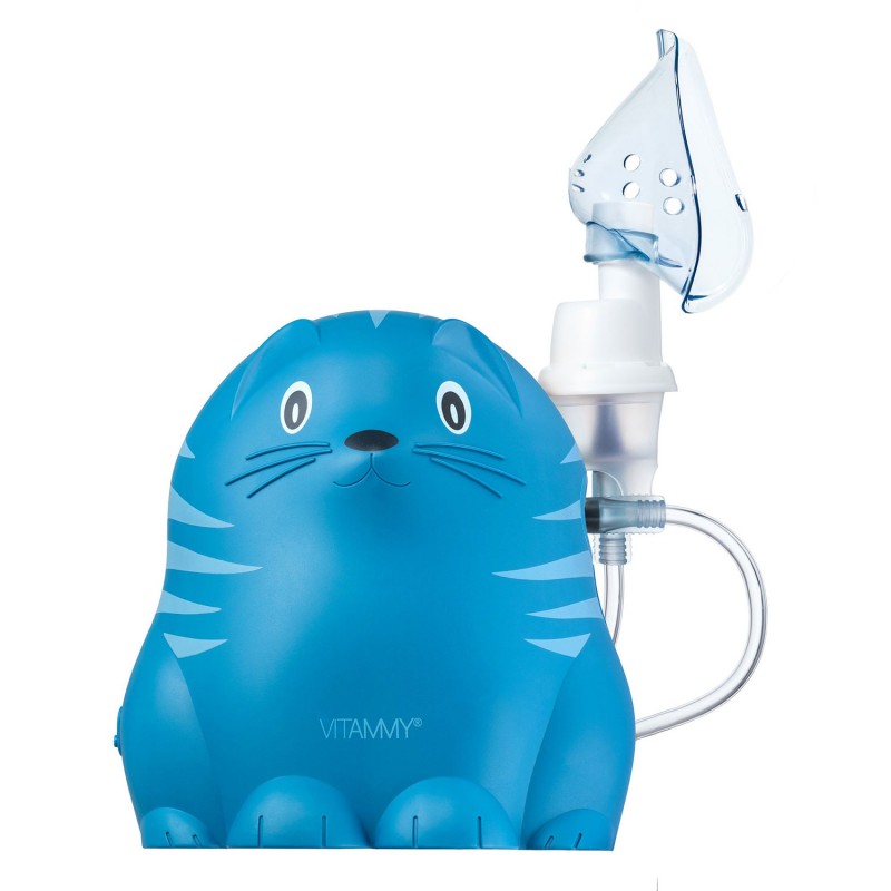 Aparat aerosoli Vitammy Gattino A1503 nebulizator cu compresor set complet de accesorii albastru - 1 | YEO