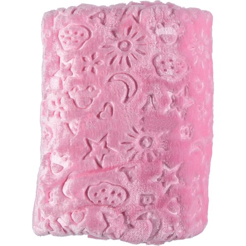 Paturica moale super soft Emboss Blanket Pink 100x120 cm - 2