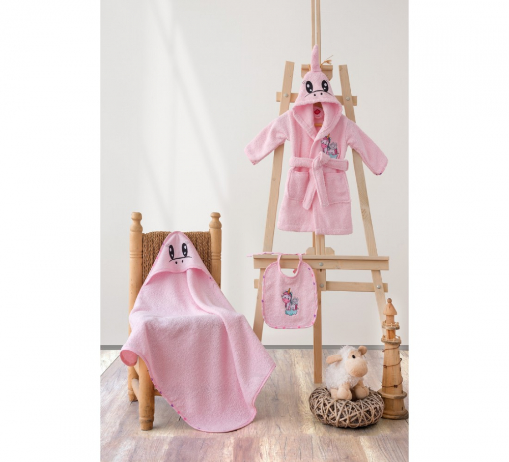 Set de baie cu 3 piese unicorn pink