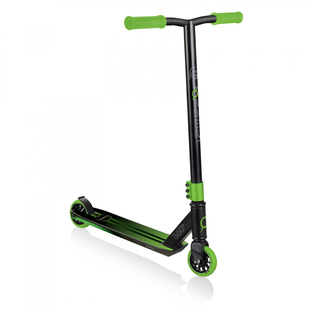 Trotineta Globber GS verde pentru cascadorii, din aluminiu, ghidon reglabil, greutate suportata 100 kg, varsta 6 ani+ - 2 | YEO