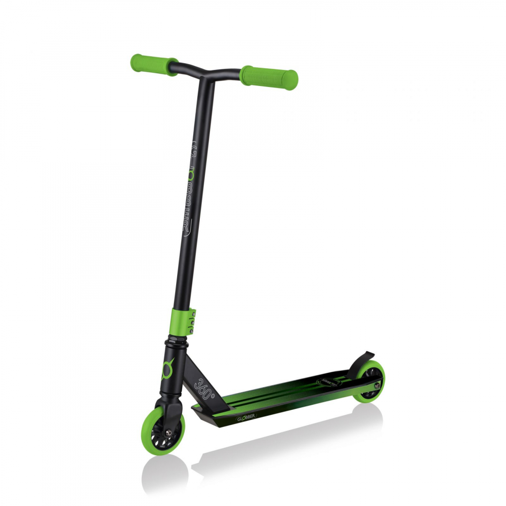 Trotineta Globber GS verde pentru cascadorii, din aluminiu, ghidon reglabil, greutate suportata 100 kg, varsta 6 ani+ - 3 | YEO