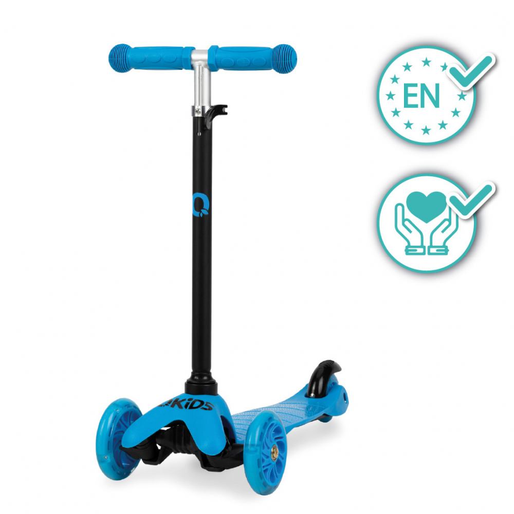 Trotineta cu 3 roti QKids Lumis Blue