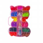 Set creativ elastice pentru bratari forma de ursulet 3200 piese multicolor