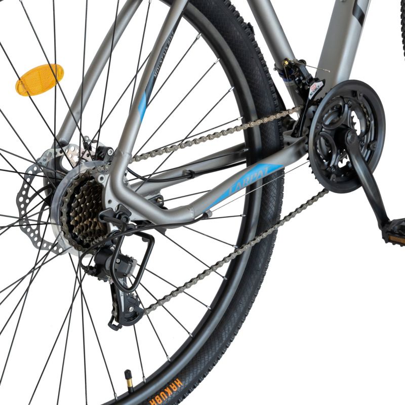Bicicleta MTB-HT Schimbator Shimano Tourney Roti 29 Inch Carpat C2957C Gri cu AlbastruNegru - 4