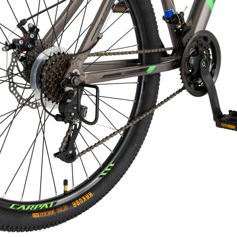 Bicicleta de munte manete schimbator Shimano Tourney Revoshift SLR-35 Roti 29 Inch Carpat CSC2970A culoare GriNegruVerde - 2