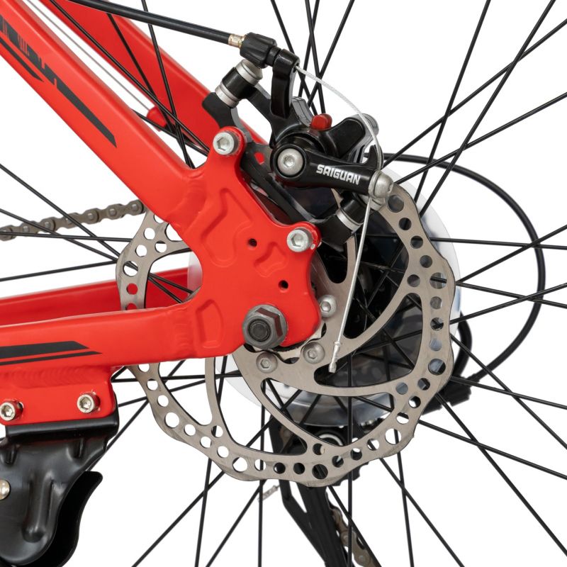 Bicicleta de munte manete schimbator Shimano Tourney Revoshift SLR-35 Roti 29 Inch Carpat CSC2970A culoare RosuNegruAlb - 3