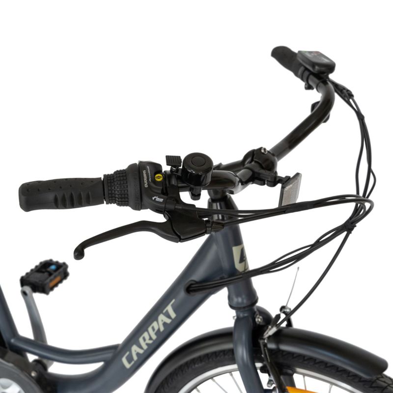 Bicicleta electrica City E-Bike Roti 26 Inch motor 250W autonomie Max 60 Km Carpat C261EG GriAlb - 1