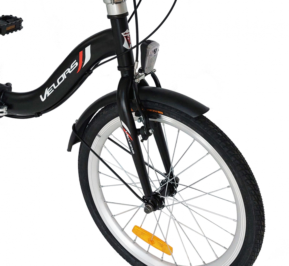 Bicicleta pliabila Shimano Revoshift Tourney 20 inch Velors V2057A negru cu design albrosu - 5