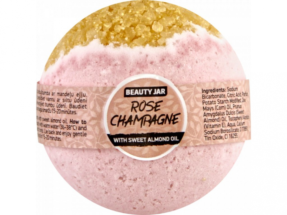 Bila de baie efervescenta cu sampanie Rose Champagne Beauty Jar 150g