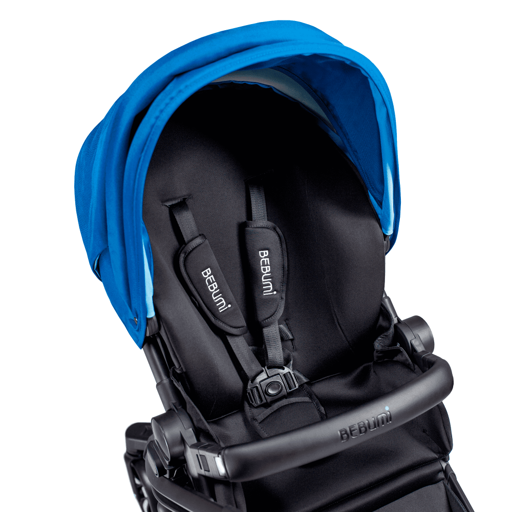 Carucior Bebumi Space 2 in 1 Blue cadru negru - 5