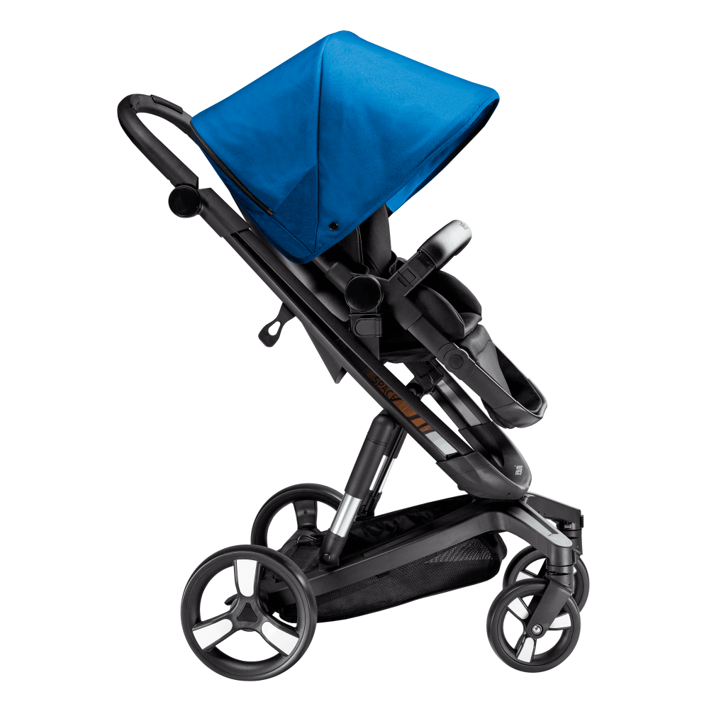 Carucior Bebumi Space 2 in 1 Blue cadru negru - 10